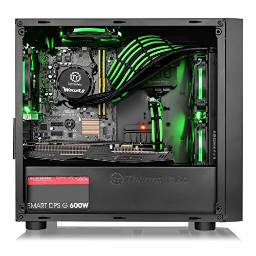 Thermaltake Versa H18 Tempered Glass Black Spcc Micro ATX Mini Tower Gaming Computer Case CA-1J4-00S1WN-01 - Image 7